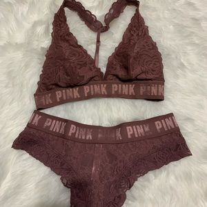 PINK Bralette and Panty Set